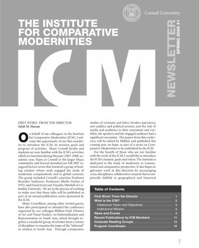 ICM Spring 2009 cover