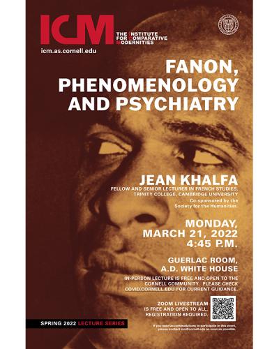 Jean Khalfa, Fanon, Phenomenology and Psychiatry
