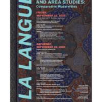 La Langue, Colonial Legacie and Area Studies:  Comparative Modernities poster image with speaker information