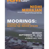 NIDHI MAHAJAN POSTER with aerial image of boats moored 