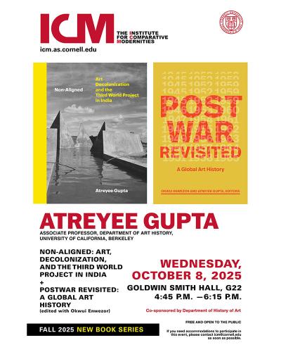 Atreyee Gupta,Non-Aligned:  Art, Decolonization and the Third World Project in India.  Two book covers featured side by side on poster.
