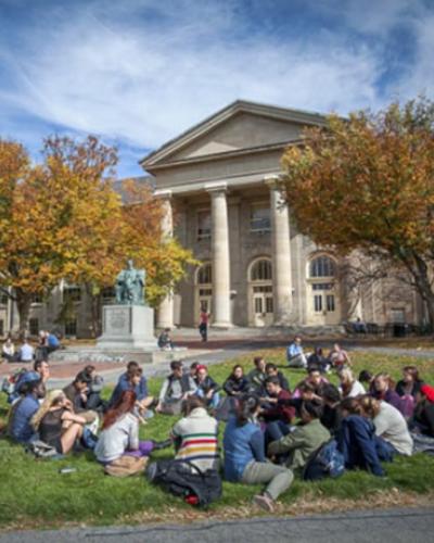 students on the arts quad