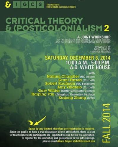 CRITICAL THEORY AND (POST)COLONIALISM 2 TOUCHSTONE READINGS CORNELL UNIVERSITY