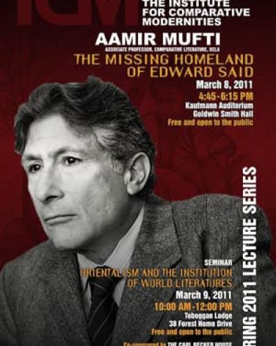 Aamir Mufti - &quot;THE MISSING HOMELAND OF EDWARD SAID&quot;